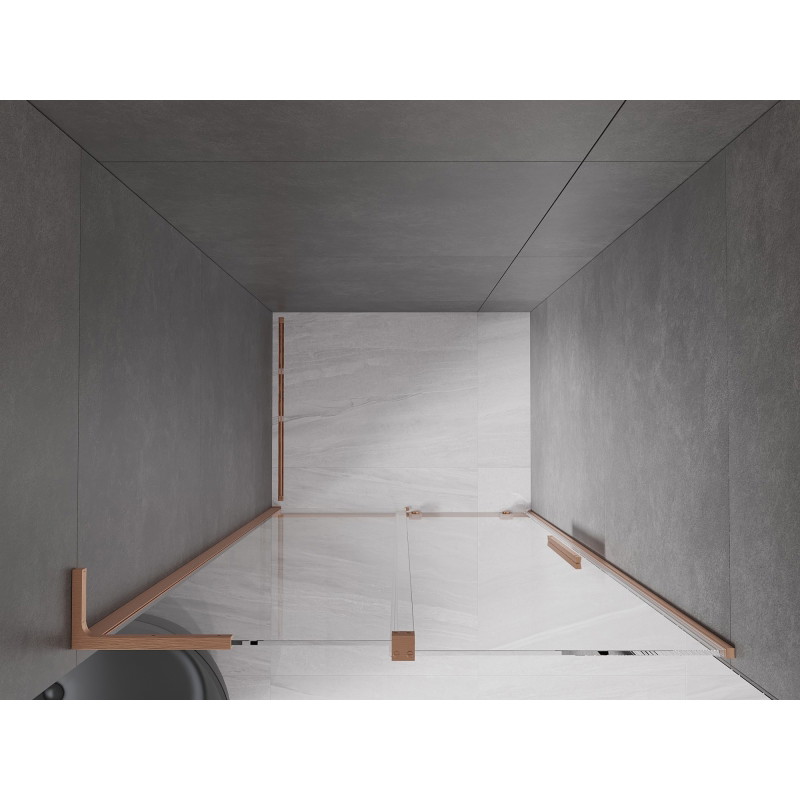 Mexen Velar L lükanddushuks 90 cm, läbipaistev, harjatud vask - 871-090-003-01-65