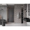 Mexen Velar L drzwi prysznicowe rozsuwane 110 cm, transparent, miedź szczotkowana - 871-110-003-01-65