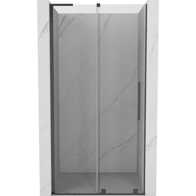 Mexen Velar L drzwi prysznicowe rozsuwane 100 cm, transparent, gun gray szczotkowany - 871-100-003-01-66