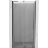 Mexen Velar L dušiuksed, lükanduks 120 cm, läbipaistev, harjatud kahurihall - 871-120-003-01-66