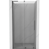 Mexen Velar L porta doccia scorrevole 120 cm, trasparente, grigio canna di fucile spazzolato - 871-120-003-01-66