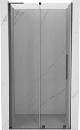 Mexen Velar L dušiuksed, lükanduks 120 cm, läbipaistev, harjatud kahurihall - 871-120-003-01-66