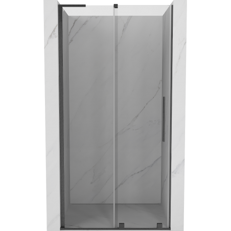 Mexen Velar L drzwi prysznicowe rozsuwane 110 cm, transparent, gun gray szczotkowany - 871-110-003-01-66