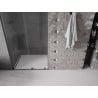 Mexen Velar L Schiebetür Duschabtrennung 110 cm, transparent, gebürstetes Gun Grey - 871-110-003-01-66
