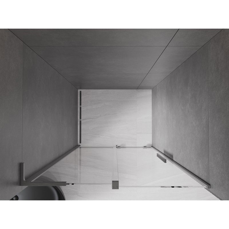 Mexen Velar L schieftüren Duschdier 100 cm, transparent, gebierztes Gewehrgrau - 871-100-003-01-66