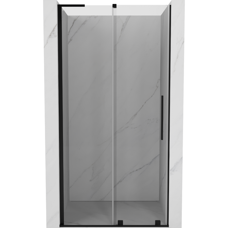Mexen Velar L portas de duche de correr 120 cm, transparente, preto - 871-120-003-01-70