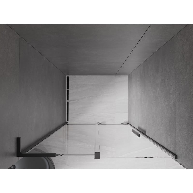 Mexen Velar L portas de duche deslizantes 110 cm, transparentes, pretas - 871-110-003-01-70