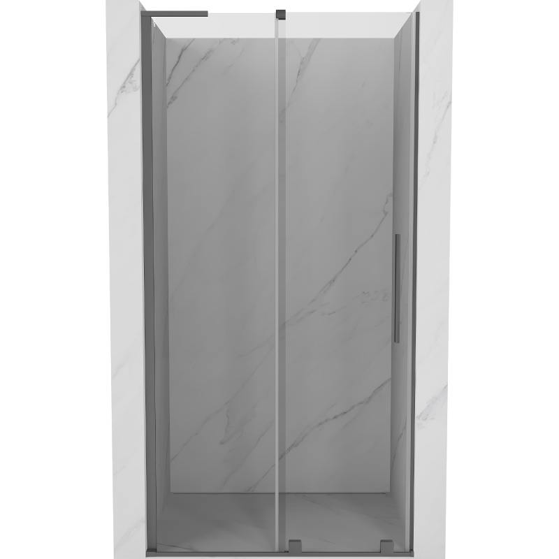 Mexen Velar L drzwi prysznicowe rozsuwane 110 cm, transparent, gun metal  - 871-110-003-01-95