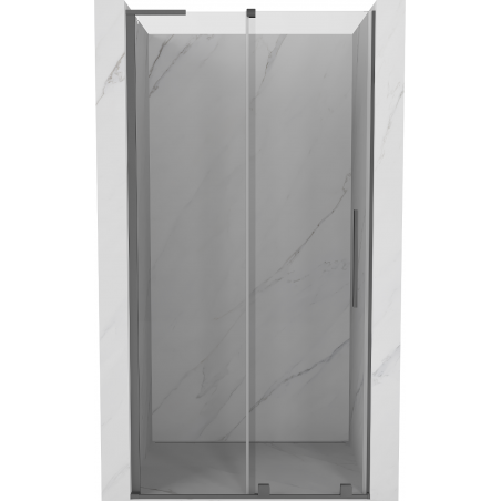 Mexen Velar L Sliding Shower Door 110 cm, Transparent, Gun Metal - 871-110-003-01-95