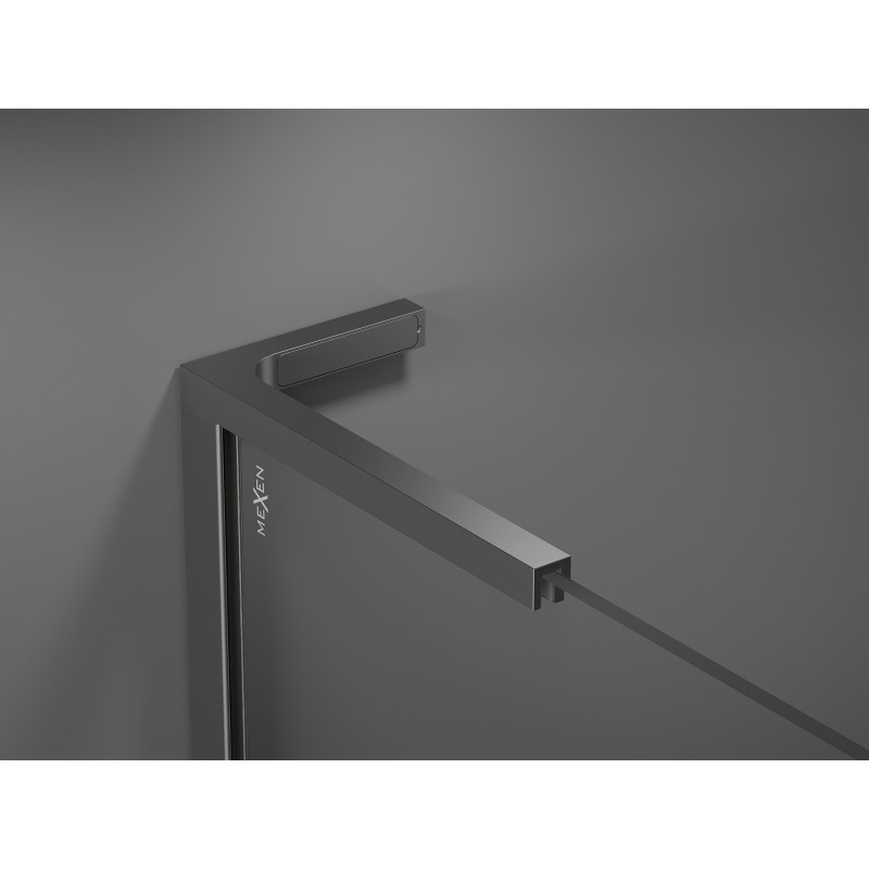 Mexen Velar L drzwi prysznicowe rozsuwane 120 cm, transparent, gun metal - 871-120-003-01-95
