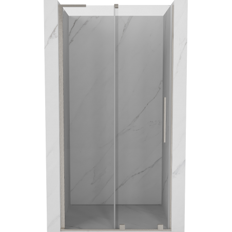 Mexen Velar L sliding shower doors 90 cm, transparent, brushed nickel - 871-090-003-01-97