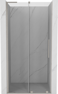 Mexen Velar L drzwi prysznicowe rozsuwane 100 cm, transparent, nikiel szczotkowany - 871-100-003-01-97