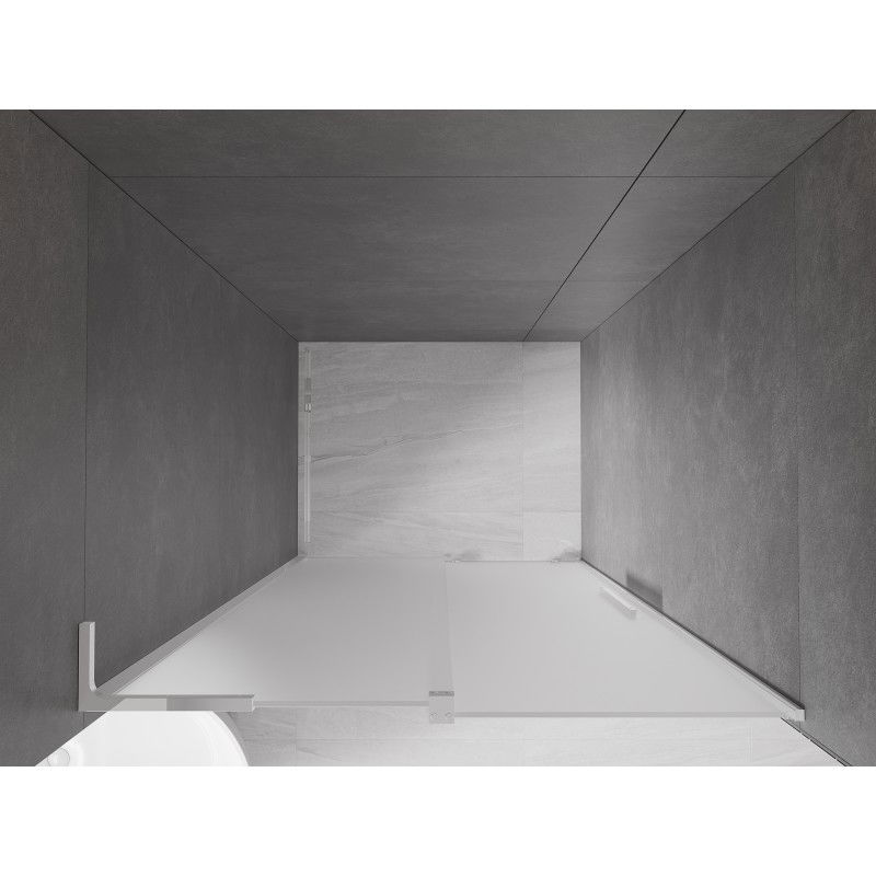 Mexen Velar L schuif douchedeur 100 cm, matglas, chroom - 871-100-003-31-01