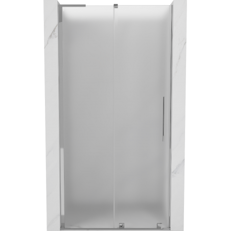 Mexen Velar L 90 cm Sliding Shower Door, Frosted, Chrome - 871-090-003-31-01
