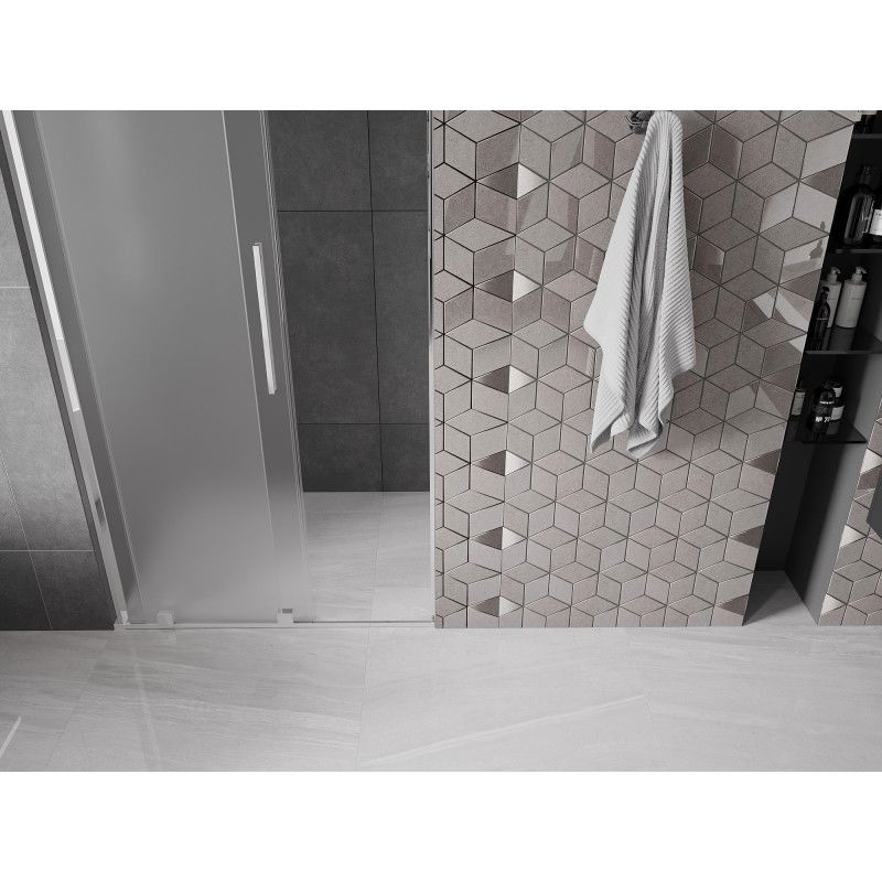 Mexen Velar L bīdāmās dušas durvis 90 cm, matēts, hroms - 871-090-003-31-01