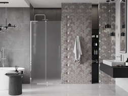 Mexen Velar L porte de douche coulissante 90 cm, givre, chrome - 871-090-003-31-01