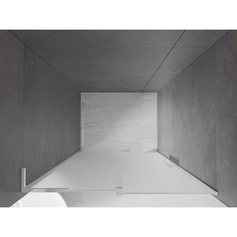 Mexen Velar L drzwi prysznicowe rozsuwane 120 cm, szron, chrom  - 871-120-003-31-01