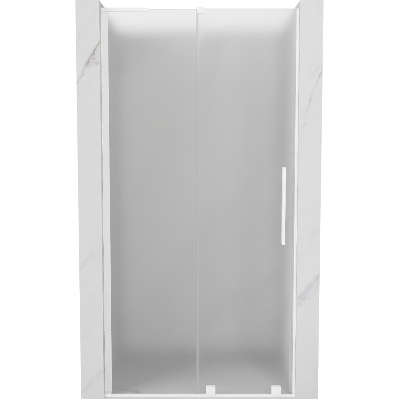 Mexen Velar L sliding shower door 90 cm, frost, white - 871-090-003-31-20