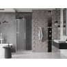 Mexen Velar L sliding shower door 100 cm, frosted, white - 871-100-003-31-20