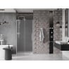 Mexen Velar L sliding shower door 100 cm, frosted, white - 871-100-003-31-20