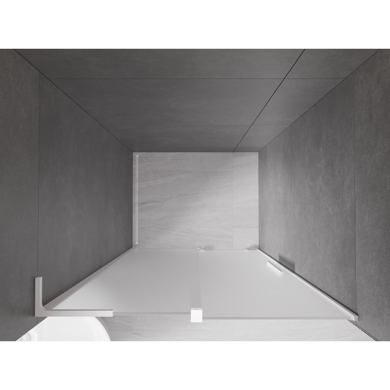 Mexen Velar L porte de douche coulissante 100 cm, givré, blanc - 871-100-003-31-20