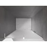 Mexen Velar L sliding shower door 100 cm, frosted, white - 871-100-003-31-20