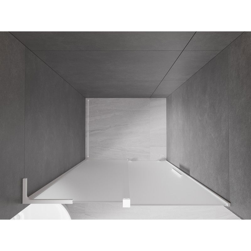 Mexen Velar L porta de duche deslizante 110 cm, gelo, branco - 871-110-003-31-20