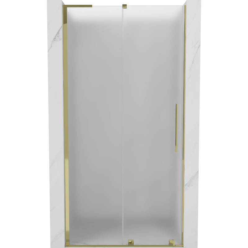 Mexen Velar L drzwi prysznicowe rozsuwane 90 cm, szron, złote - 871-090-003-31-50