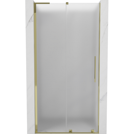 Mexen Velar L 110 cm Sliding Shower Door, Frosted, Gold - 871-110-003-31-50