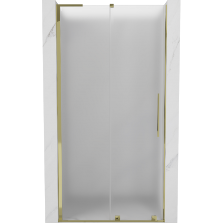 Mexen Velar L dušiuksed liuguvad 120 cm, härmatis, kuldsed - 871-120-003-31-50