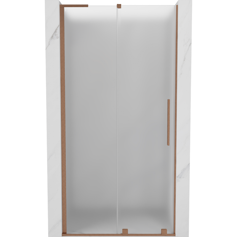 Mexen Velar L drzwi prysznicowe rozsuwane 90 cm, szron, miedź szczotkowana - 871-090-003-31-65