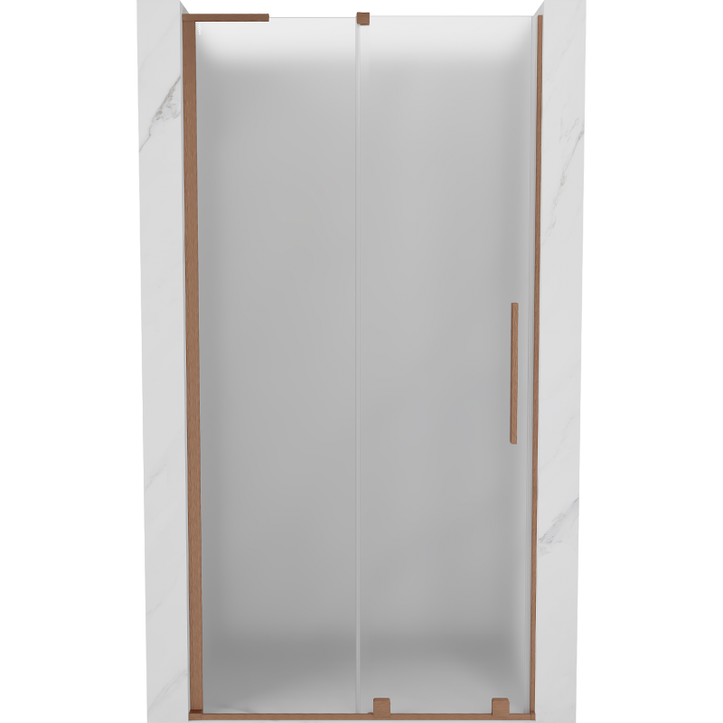 Mexen Velar L porta de duche de correr 90 cm, geada, cobre escovado - 871-090-003-31-65