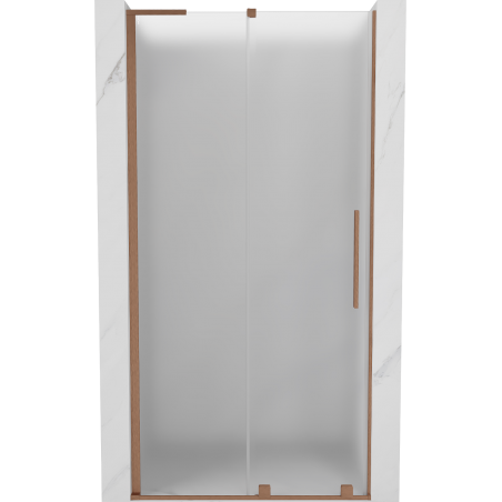 Mexen Velar L drzwi prysznicowe rozsuwane 90 cm, szron, miedź szczotkowana - 871-090-003-31-65