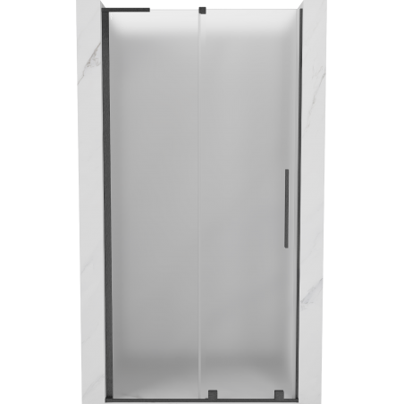 Mexen Velar L Schiebetür 100 cm, gefrostet, gun gray gebürstet - 871-100-003-31-66