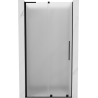 Mexen Velar L Schiebetür Duschwand 100 cm, Milchglas, Schwarz - 871-100-003-31-70