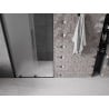Mexen Velar L Schiebetür Duschwand 100 cm, Milchglas, Schwarz - 871-100-003-31-70