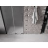 Mexen Velar L drzwi prysznicowe rozsuwane 120 cm, szron, czarne - 871-120-003-31-70