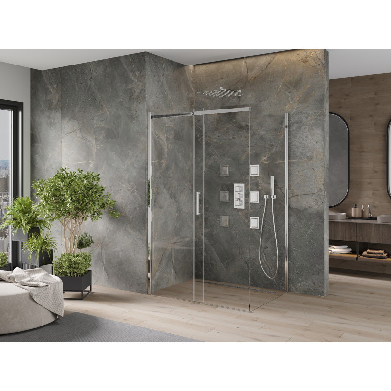 Mexen Omega cabina de ducha corrediza 120 x 90 cm, transparente, cromo - 825-120-090-01-00