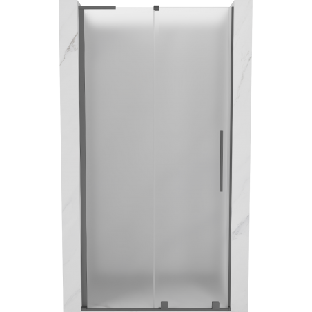 Mexen Velar L sliding shower door 90 cm, frosted, gun metal - 871-090-003-31-95