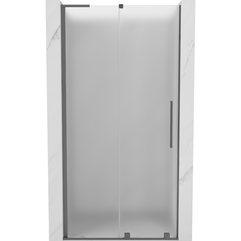 Mexen Velar L liuguks dušiuks 120 cm, matt, gun metal - 871-120-003-31-95