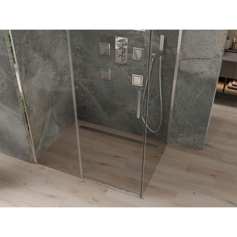 Mexen Omega cabina doccia scorrevole 120 x 100 cm, trasparente, cromo - 825-120-100-01-00