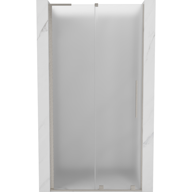 Mexen Velar L Duschschiebetür 90 cm, Eis, gebürsteter Nickel - 871-090-003-31-97