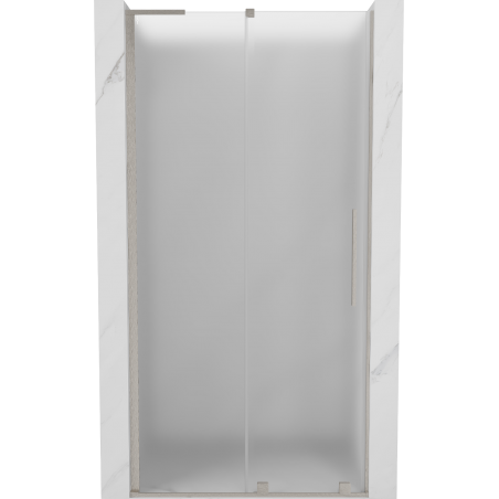 Mexen Velar L Duschschiebetür 90 cm, Eis, gebürsteter Nickel - 871-090-003-31-97