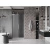 Mexen Velar L Sliding Shower Door 90 cm, Frosted, Brushed Nickel - 871-090-003-31-97