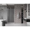 Mexen Velar L klizna vrata za tuš s kliznim mehanizmom 90 cm, matirano staklo, brušeni nikal - 871-090-003-31-97
