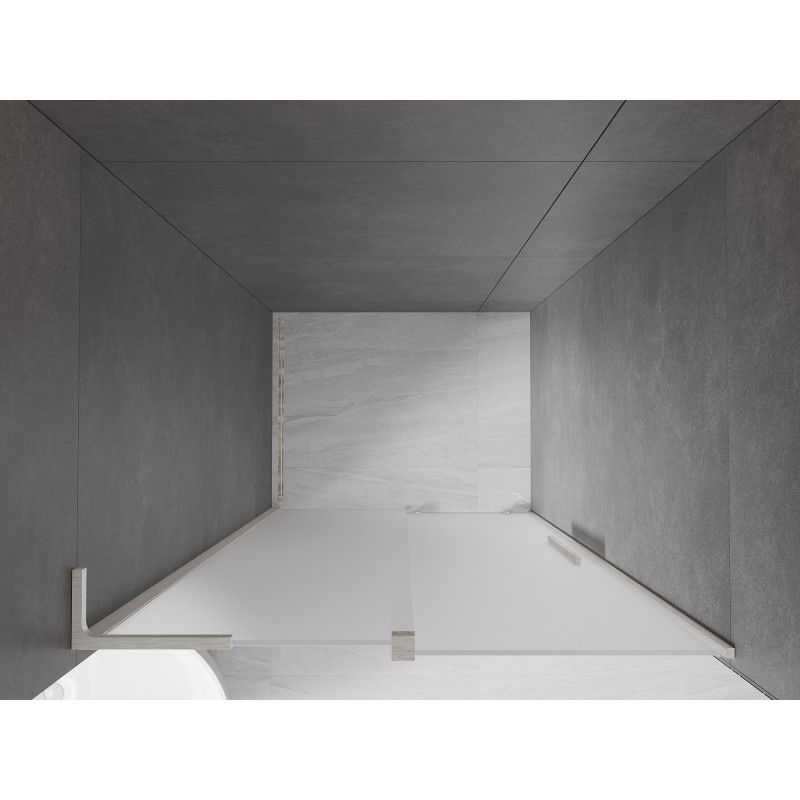 Mexen Velar L porte doccia scorrevoli 90 cm, satinato, nichel spazzolato - 871-090-003-31-97