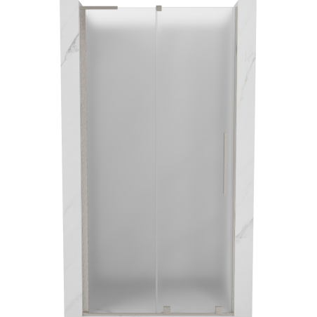 Mexen Velar L sliding shower door 100 cm, frost, brushed nickel - 871-100-003-31-97