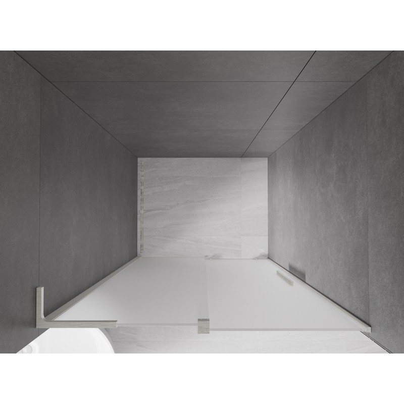 Mexen Velar L συρόμενη πόρτα ντους 120 εκ., αμμοβολημένο, βουρτσισμένο