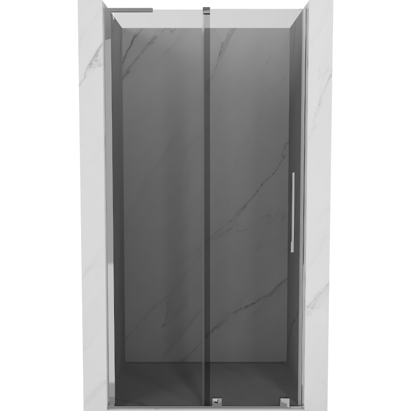 Mexen Velar L Schiebetüren Dusche 100 cm, Graphit, Chrom - 871-100-003-41-01