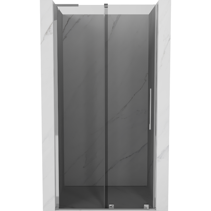Mexen Velar L Sliding Shower Door 100 cm, Graphite, Chrome - 871-100-003-41-01